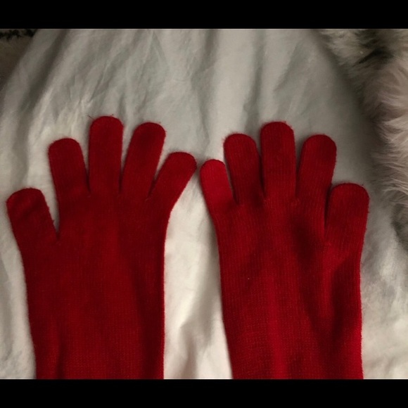 Two Toned AMERICAN APPAREL LONG GLOVES-RED/BLUE❄️ - Picture 3 of 4